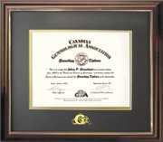 13X15 Mahogany with Gold Trim - Diploma Year (Horizontal)